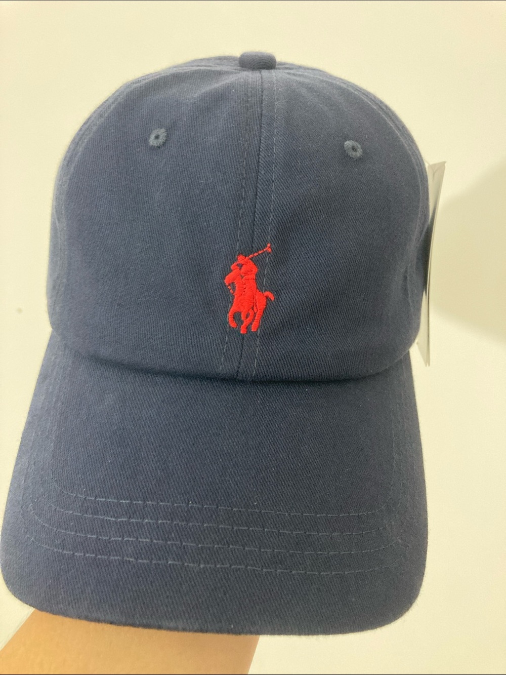 Ralph Lauren Navy Baseball Cap with Red Pony